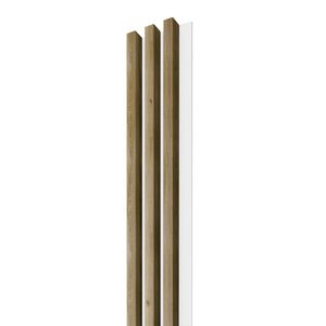 Dřevěná lamela LINEA 3 - dub / bílá